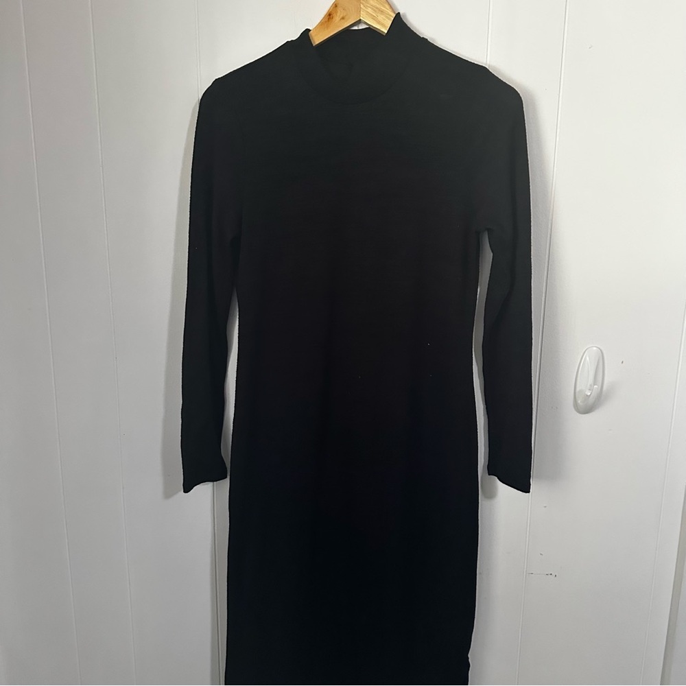 Banana Republic Black Sweater Dress Long Sleeve Mock Neck